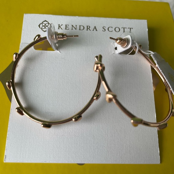 NWT Kendra Scott Haven Hoop Earrings Rose Gold - Picture 4 of 8